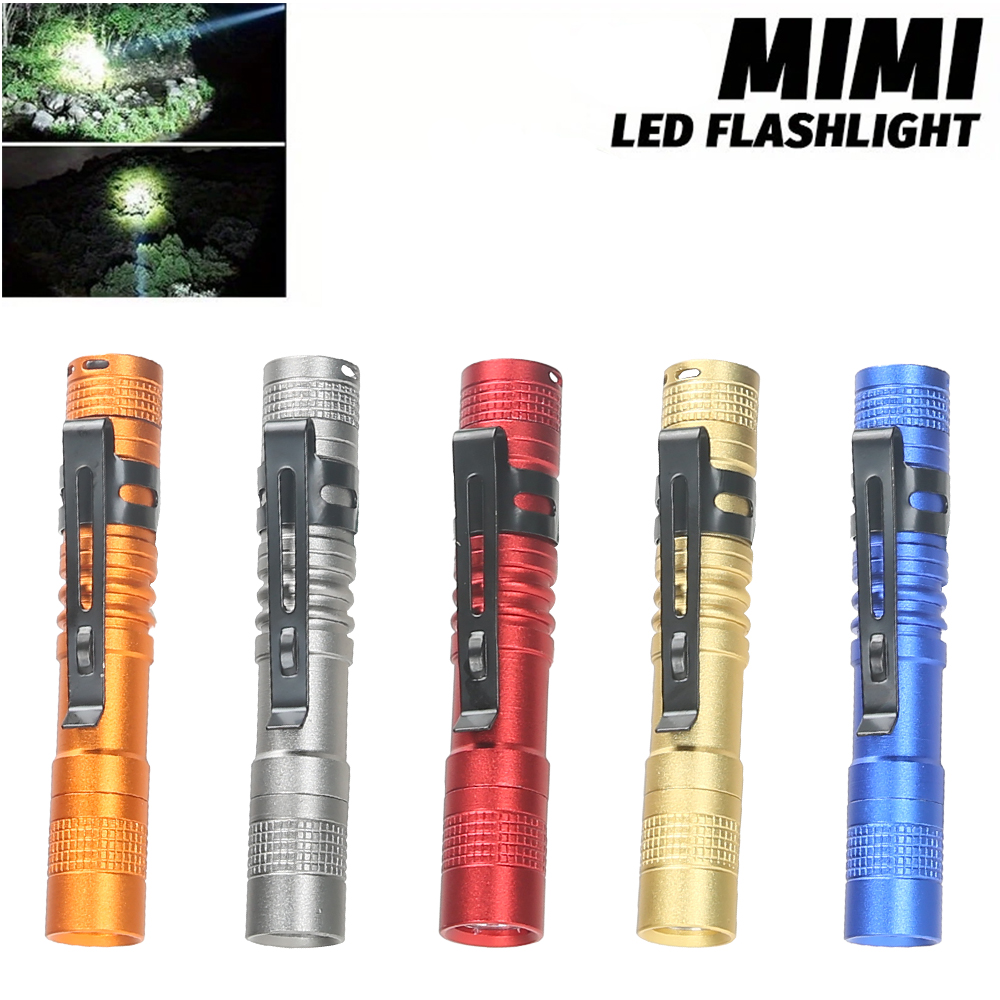 Outdoor Lighting House - Мини-портативный светодиодный фонарик-ручка с зажимом, ультра