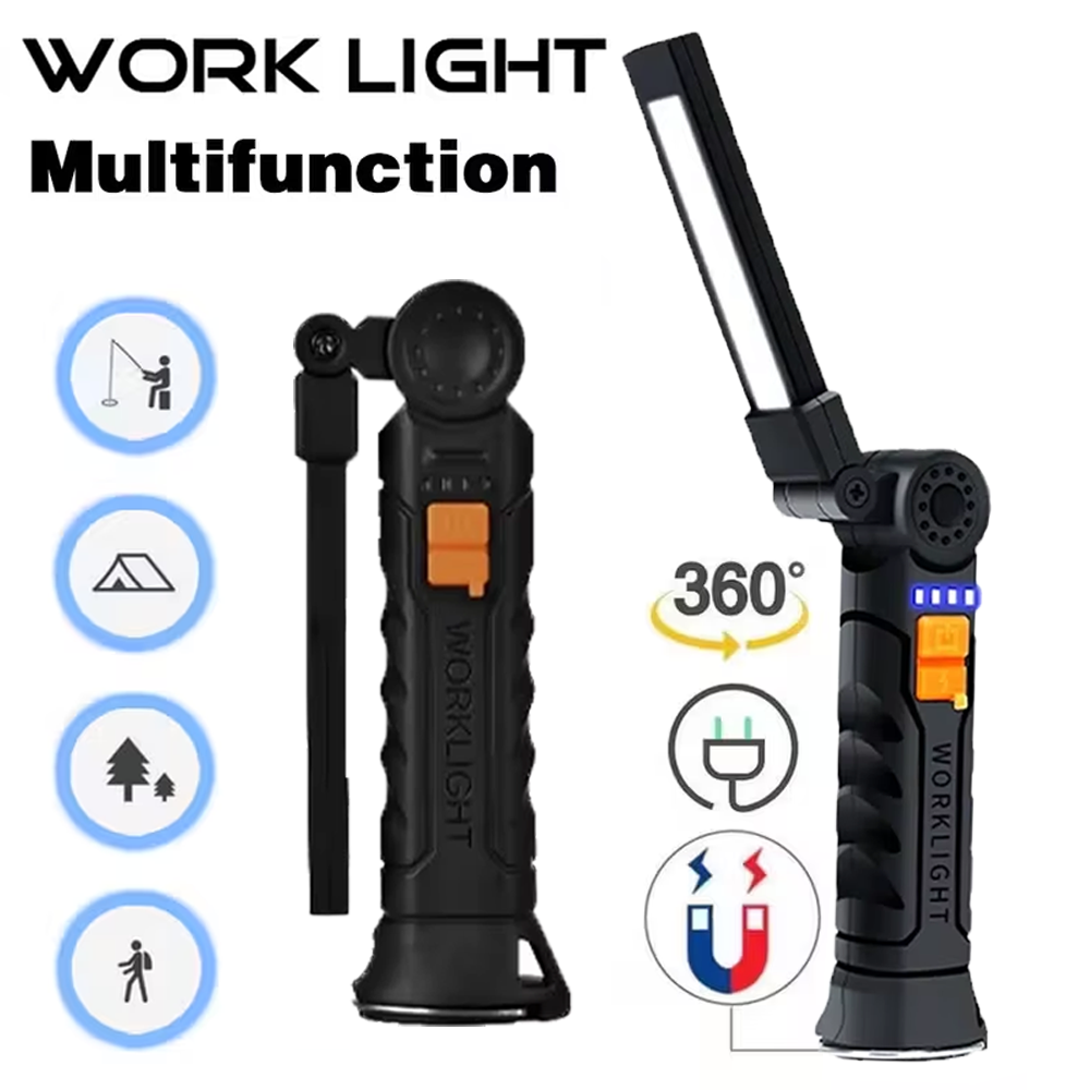 Outdoor Lighting House - Портативный светодиодный фонарик COB, перезаряжаемый через