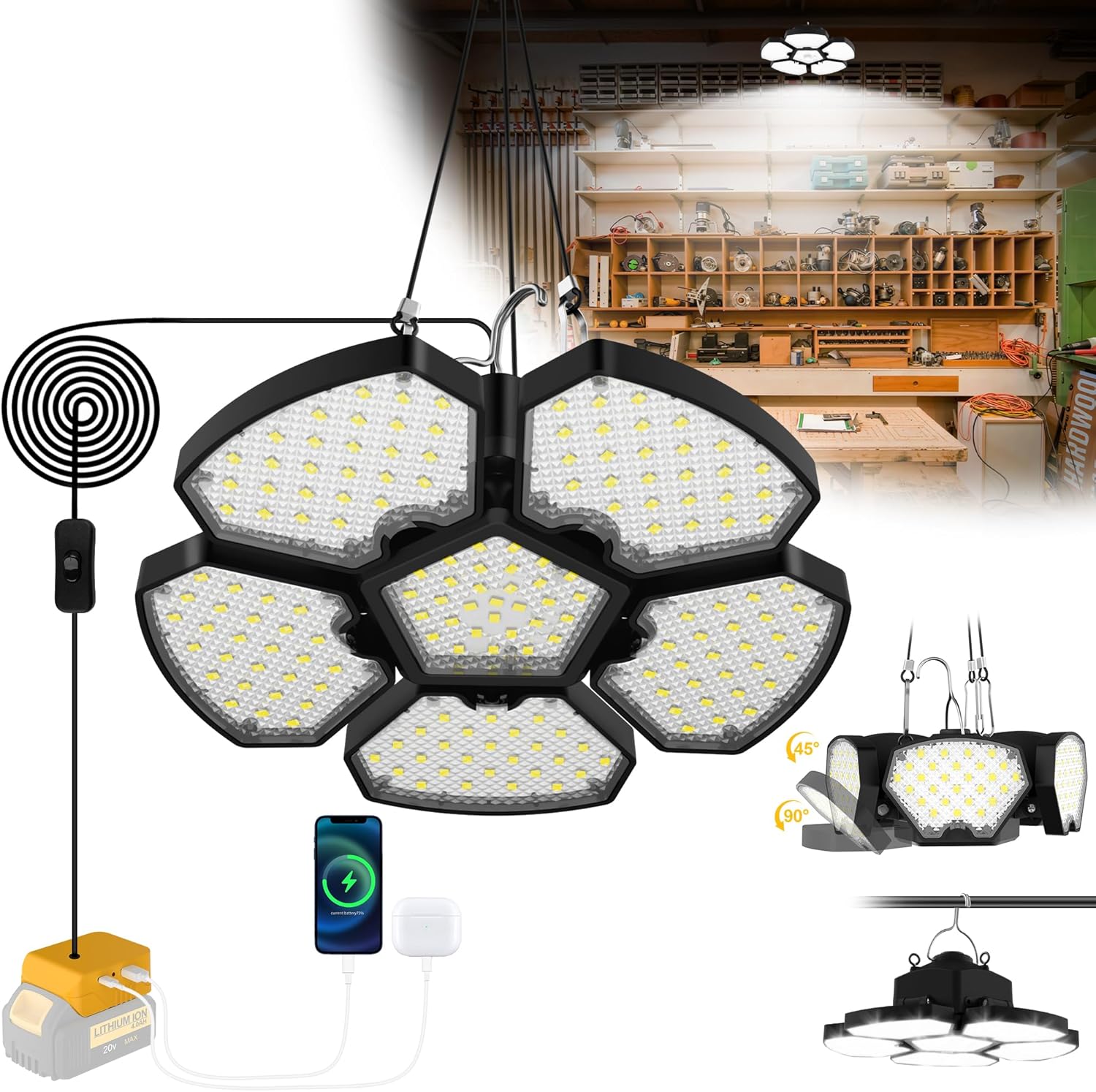 Outdoor Lighting Garage - Аккумуляторный светильник для сараев, уличный кемпинговый