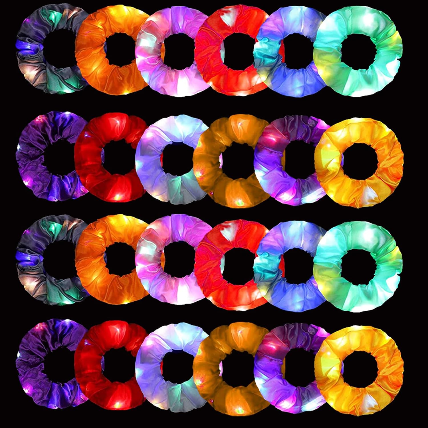 Outdoor Lighting Effects - 6 шт. светящиеся резинки для волос