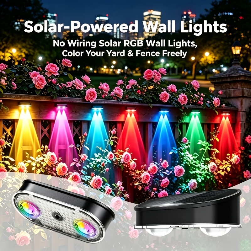 Outdoor Lighting Linear - Солнечный светильник RGB для забора IP44,