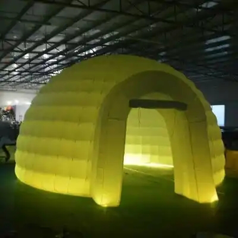 Outdoor Lighting Rental - Белый надувной купольный шатер-иглу для мероприятий