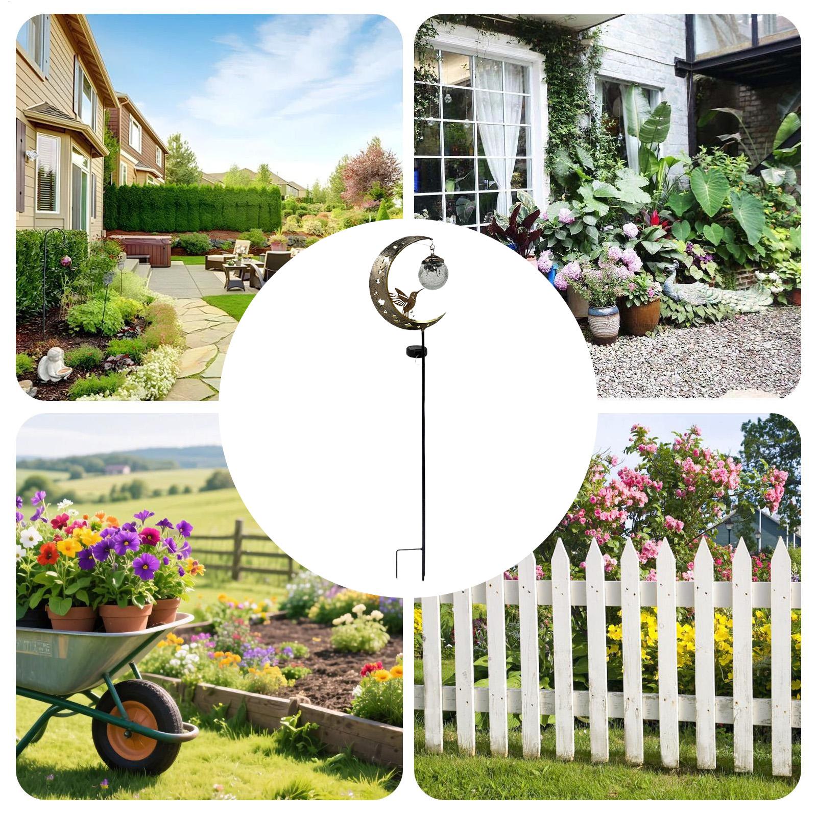 Outdoor Lighting Yard Stakes - Солнечные светильники-фигурки для улицы: Луна и