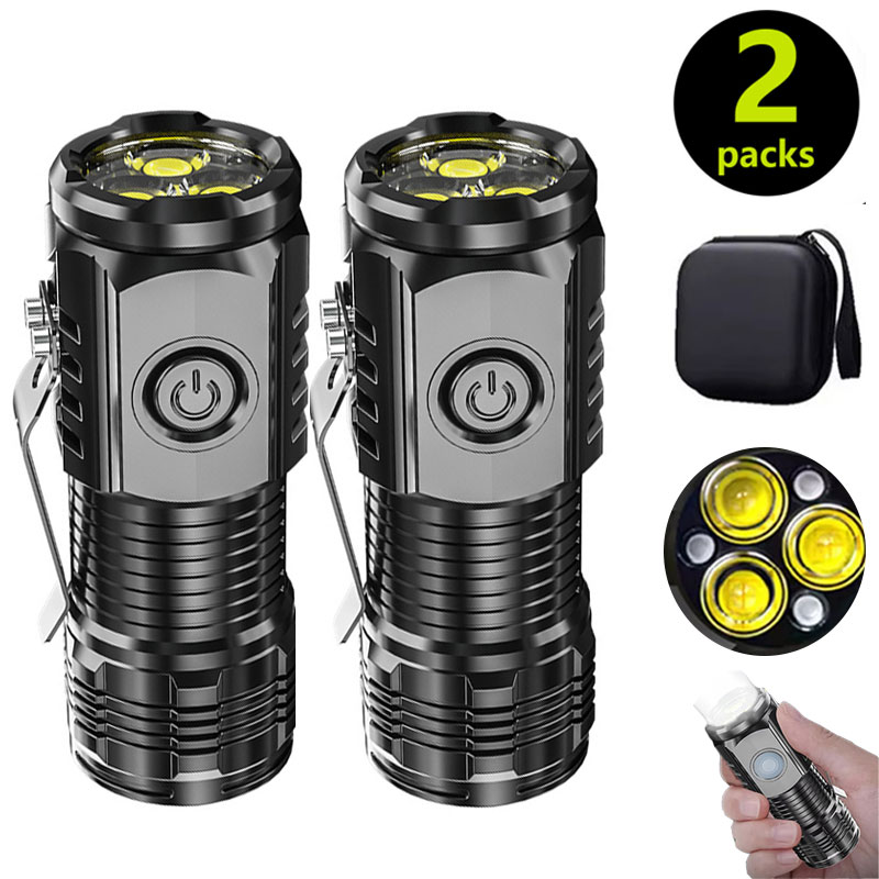 Outdoor Lighting Quality - Мини-3светодиодный фонарик с зажимом для ручки,