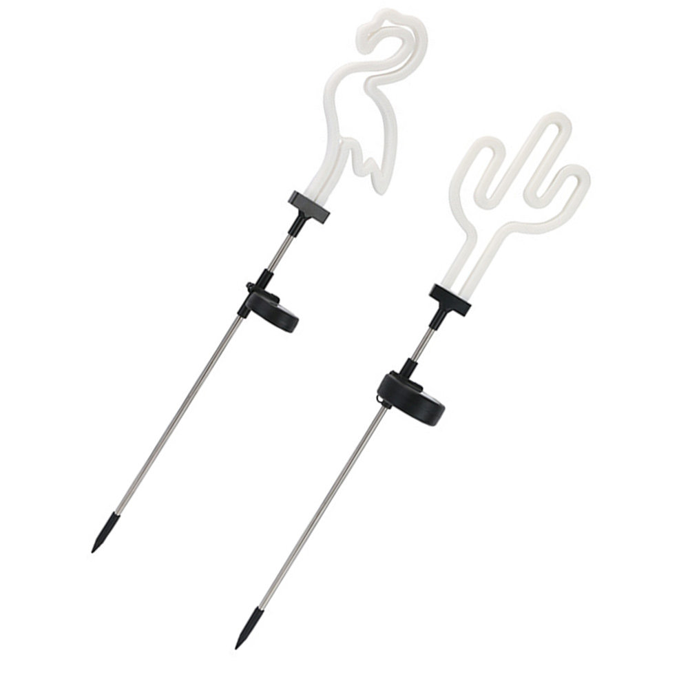 Outdoor Lighting Yard Stakes - 2 шт. уличных декоративных фигурок-кактусов на
