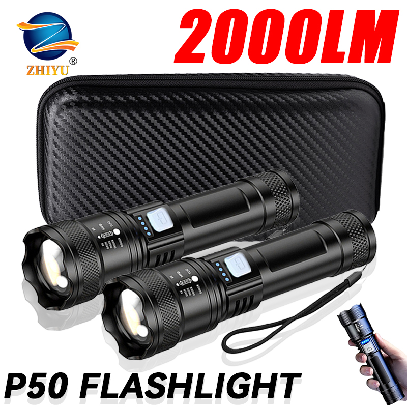 Outdoor Lighting Quality - Тактический светодиодный фонарик 2000LM USB перезаряжаемый