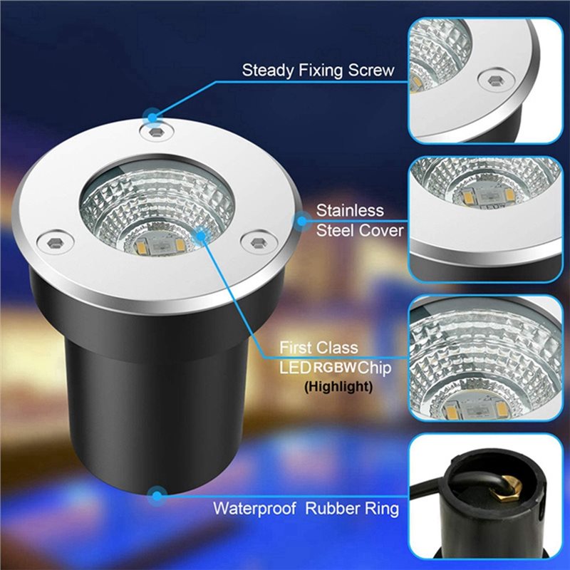 A01F-Наружный 12 В RGBW наземн – обзор и цена Outdoor Lighting Low Voltage