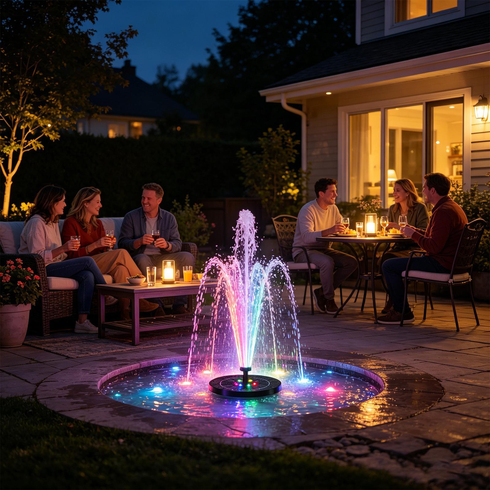 Плавающий солнечный фонтан для – обзор и цена Outdoor Lighting Deck